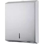 Silver Stainless Steel M Fold Tissue Dispenser SS