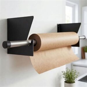 Wall Mount Roll Rack Holder & Butcher Paper Dispenser - Heavy Duty Adjustable 28 To 60 Inch