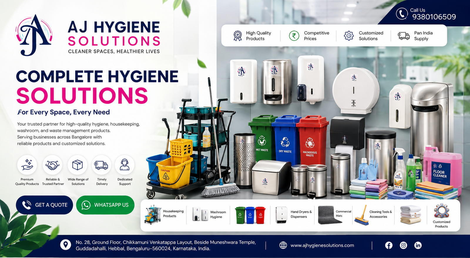 housekeeping material supplier bangalore aj hygiene home page hero page