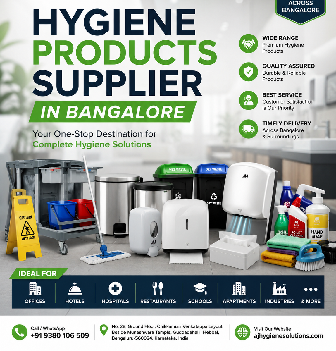 hygiene product suppliers in bangalore aj hygiene solution