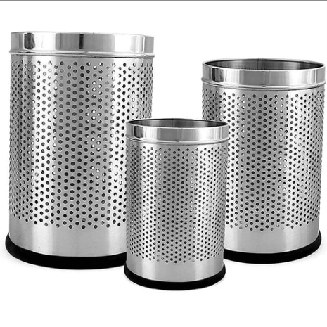 stainless steel perforated dustbin