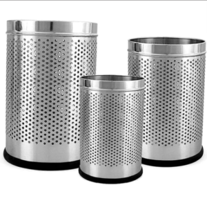 stainless steel perforated dustbin