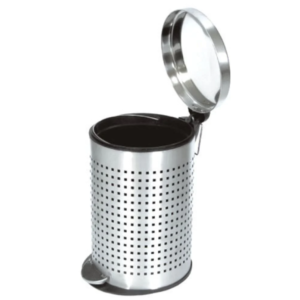 stainless steel perforated pedal dustbin