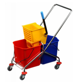 Double Mopping Wringer mop trolley