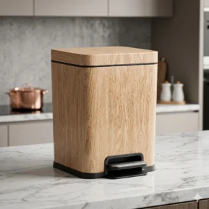 wooden dustbin